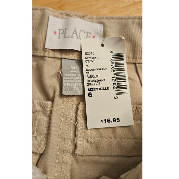 The Children's Place Girls Size 6 Uniform Stretch Chino Shorts NWT - Picture 2 of 4